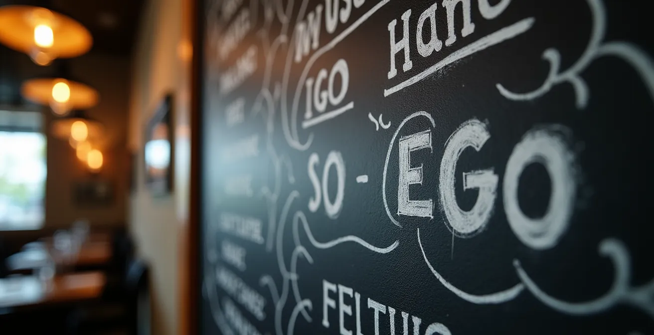 Gros plan sur une ardoise de restaurant avec menu du jour écrit à la main