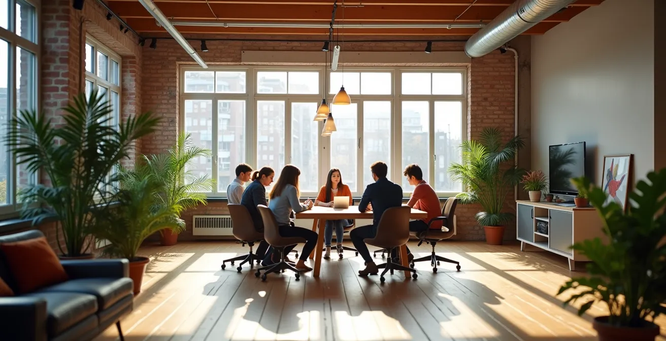 Environnement de travail moderne dans une entreprise B Corp québécoise